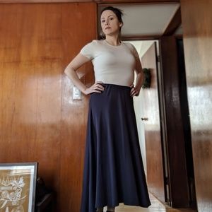 Pima cotton violet midi skirt